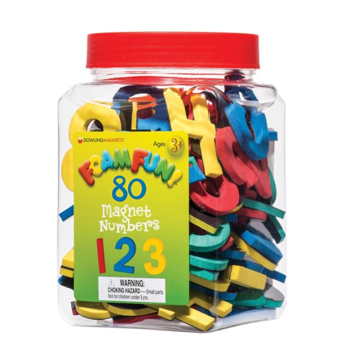 Dowling Magnets® Foam Fun!™ Number Magnets, 80 Per Pack