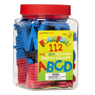 Dowling Magnets® Foam Fun Uppercase Red & Blue Magnet Letters, Set of 112