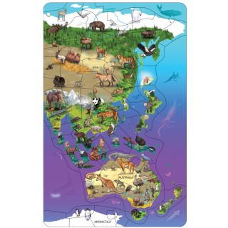 Dowling Magnets® Animal Magnetism® Magnetic Wildlife Map Puzzle: Asia & Australia