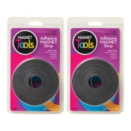 Dowling Magnets® Adhesive Magnet Strip, 1" x 10' Roll, Pack of 2