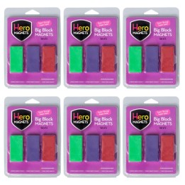 Dowling Magnets® Hero Magnets: Big Block Magnets, 3 Per Pack, 6 Packs