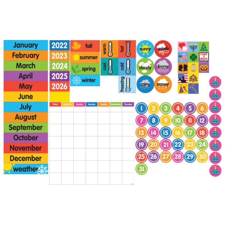 Dowling Magnets® Giant Magnetic Calendar Set, 94 Pieces