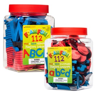 Dowling Magnets® Foam Fun Magnet Letters Red & Blue Bundle