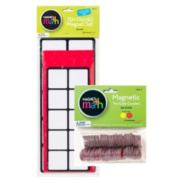 Dowling Magnets® Ten Frames Magnet Set with Extra Two-Color Counters Bundle