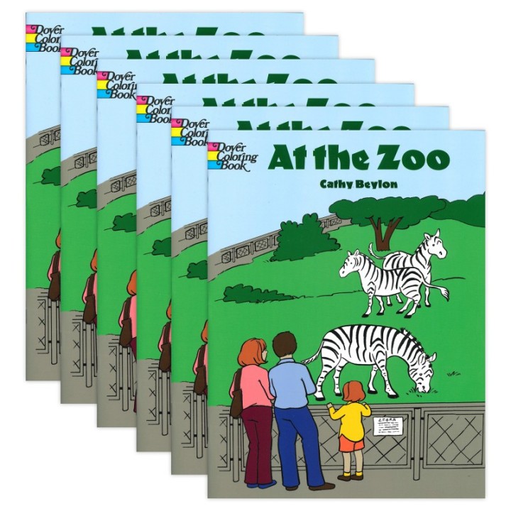 Dover Coloring Book At The Zoo Coloring Book, Pack of 6