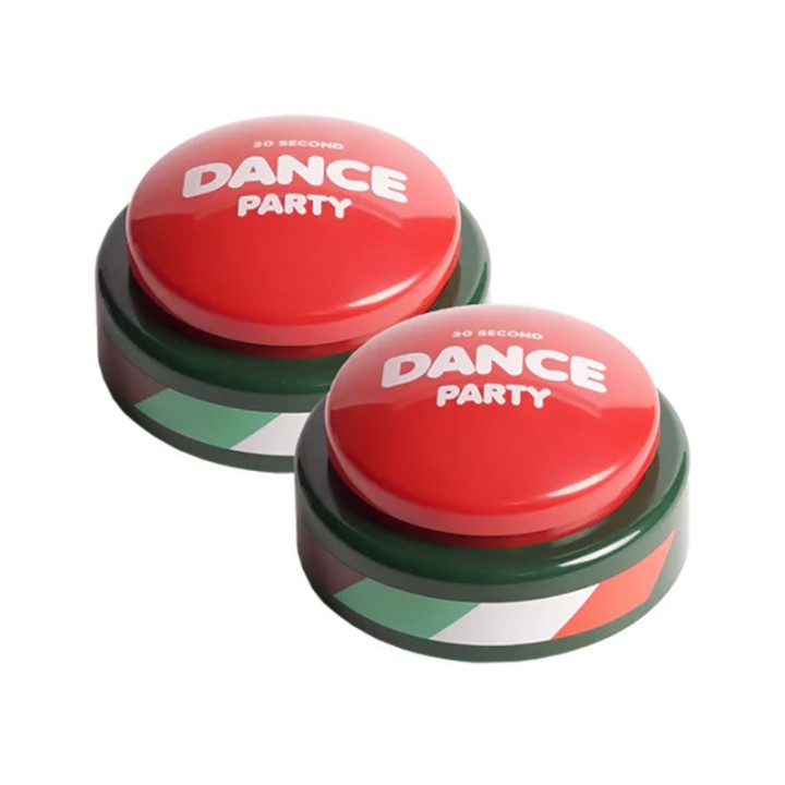 30 Second Dance Party Dance Party Button, Holiday, Pack of 2