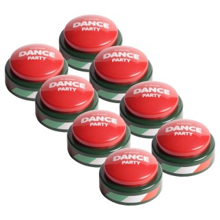 30 Second Dance Party Dance Party Button, Holiday, Pack of 8