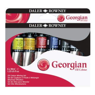 Daler-Rowney Georgian Oil Paint Mixing Set, Assorted Colors, 38ml, 6 Pieces