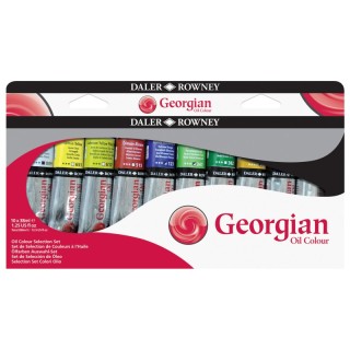 Daler-Rowney Georgian Oil Paint Selection Set, Assorted Colors, 38ml, 10 Pieces