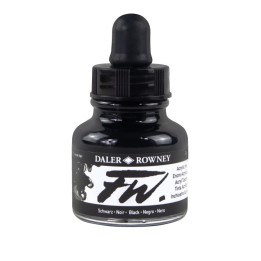 Daler-Rowney FW Acrylic Ink Pearlescent, Black, 29.5ml, 1 Count