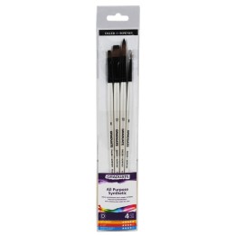 Daler-Rowney Graduate All Purpose Brush Set, Synthetic, 4 Pieces