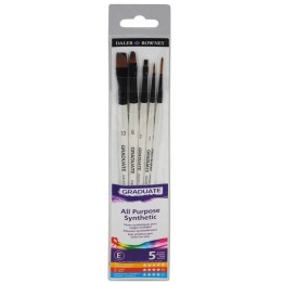 Daler-Rowney Graduate Classic Brush Set, Synthetic, 5 Pieces