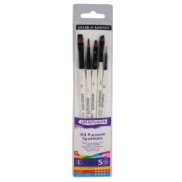Daler-Rowney Graduate All Purpose Selection Brush Set, Synthetic, 5 Pieces