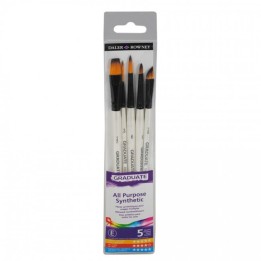 Daler-Rowney Graduate Watercolor Detail Brush Set, Synthetic, 5 Pieces