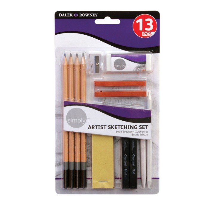 Daler-Rowney Simply... Sketching Pencils Set, 13 Pieces