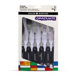 Daler-Rowney Graduate Metal Palette Knife Set, Assorted Shapes, 6 Pieces
