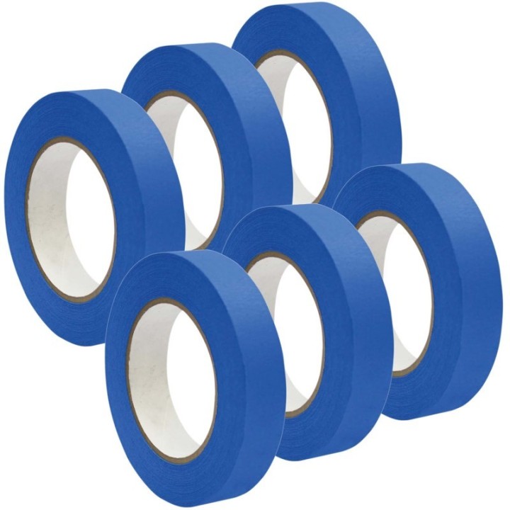 DSS Distributing Premium Grade Masking Tape, 1" x 55 yards, Blue, 6 Rolls