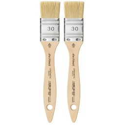 da Vinci SYNTHETIC Mottler Brush, Natural Hog, Acrylic & Oil, Flat, Series 2429, Size 30, Pack of 2