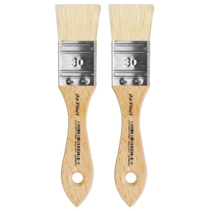 da Vinci MAESTRO2 Mottler Brush, Natural Bristle, Acrylic & Oil, Flat, Series 2475, Size 30, Pack of 2