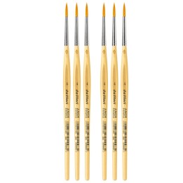 da Vinci JUNIOR Synthetics Student Brush, Synthetic, Tempera, Round, Series 303, Size 4, Pack of 6