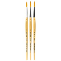 da Vinci JUNIOR Synthetics Student Brush, Synthetic, Tempera, Round, Series 303, Size 6, Pack of 3