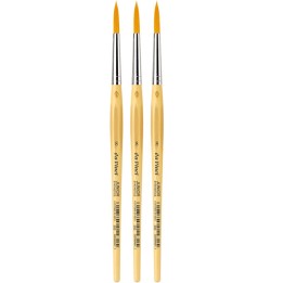 da Vinci JUNIOR Synthetics Student Brush, Synthetic, Tempera, Round, Series 303, Size 8, Pack of 3