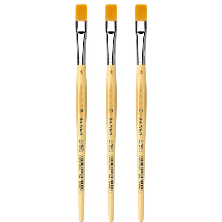 da Vinci JUNIOR Synthetics Student Brush, Synthetic, Tempera, Round, Series 304, Size 10, Pack of 3