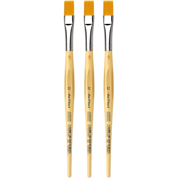 da Vinci JUNIOR Synthetics Student Brush, Synthetic, Tempera, Round, Series 304, Size 12, Pack of 3