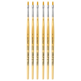da Vinci JUNIOR Synthetics Student Brush, Synthetic, Tempera, Round, Series 304, Size 2, Pack of 6