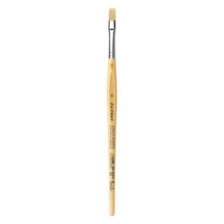 da Vinci JUNIOR BORSTE Synthetic Student Brush, Synthetic, Tempera, Flat, Series 329, Size 6