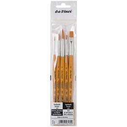 da Vinci UNIVERSAL School Brushes, Synthetic, All Paint Types, Assorted, 5 Brush Set