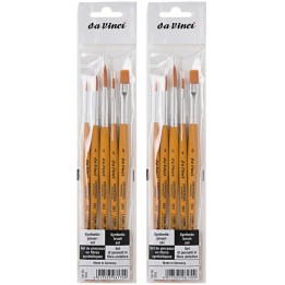 da Vinci UNIVERSAL School Brushes, Synthetic, All Paint Types, Assorted, 5 Per Set, 2 Sets