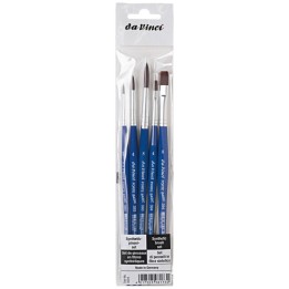 da Vinci FORTE Basic Student Brush, Synthetic, Acrylic, Assorted, 5 Brush Set