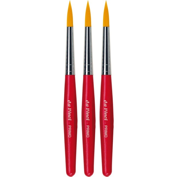 da Vinci PRIMO Preschool Brush, Synthetic, Tempera, Round, Series 353R, Size 12, Pack of 3