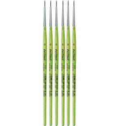da Vinci FIT Synthetics Student Brush, Synthetic, Acrylic & Tempera, Round, Series 373, Size 0, Pack of 6