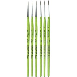 da Vinci FIT Synthetics Student Brush, Synthetic, Acrylic & Tempera, Round, Series 373, Size 2, Pack of 6