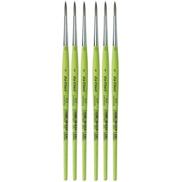 da Vinci FIT Synthetics Student Brush, Synthetic, Acrylic & Tempera, Round, Series 373, Size 4, Pack of 6