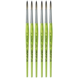 da Vinci FIT Synthetics Student Brush, Synthetic, Acrylic & Tempera, Round, Series 373, Size 8, Pack of 6