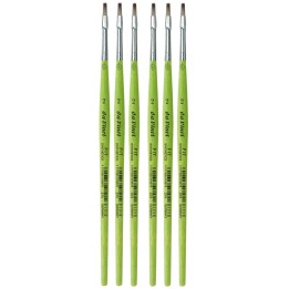 da Vinci FIT Synthetics Student Brush, Synthetic, Acrylic & Tempera, Flat, Series 374, Size 2, Pack of 6
