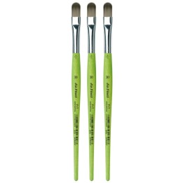 da Vinci FIT Synthetics Student Brush, Synthetic, Acrylic & Tempera, Filbert, Series 375, Size 10, Pack of 3