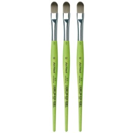 da Vinci FIT Synthetics Student Brush, Synthetic, Acrylic & Tempera, Filbert, Series 375, Size 12, Pack of 3
