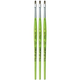 da Vinci FIT Synthetics Student Brush, Synthetic, Acrylic & Tempera, Filbert, Series 375, Size 4, Pack of 3