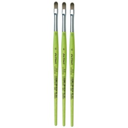 da Vinci FIT Synthetics Student Brush, Synthetic, Acrylic & Tempera, Filbert, Series 375, Size 6, Pack of 3