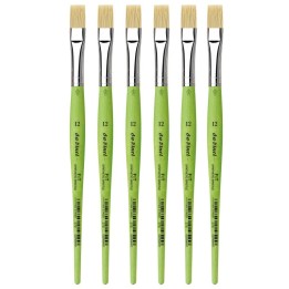 da Vinci FIT Synthetics Student Brush, Synthetic, Acrylic & Oil, Flat, Series 379, Size 12, Pack of 6