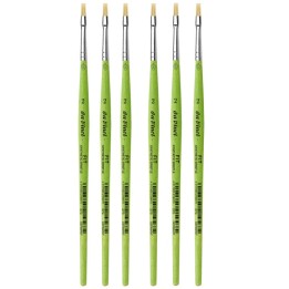 da Vinci FIT Synthetics Student Brush, Synthetic, Acrylic & Oil, Flat, Series 379, Size 2, Pack of 6