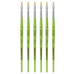 da Vinci FIT Synthetics Student Brush, Synthetic, Acrylic & Oil, Flat, Series 379, Size 4, Pack of 6