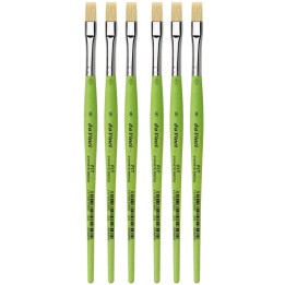 da Vinci FIT Synthetics Student Brush, Synthetic, Acrylic & Oil, Flat, Series 379, Size 8, Pack of 6