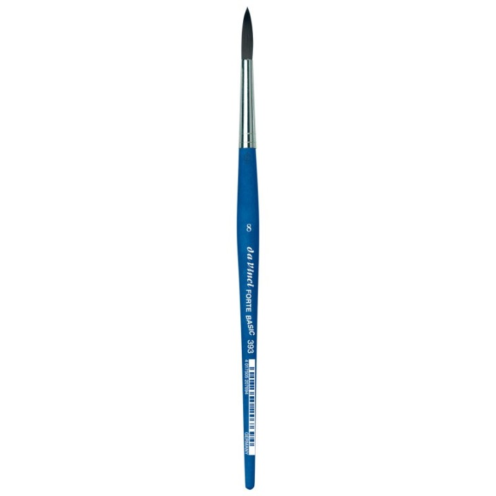 da Vinci FORTE BASIC Student Brush, Synthetic, Acrylic, Round, Series 393, Size 8