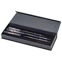 da Vinci CASANEO Synthetic, Watercolor, 3-Brush Set in Gift Box with Magnetic Close