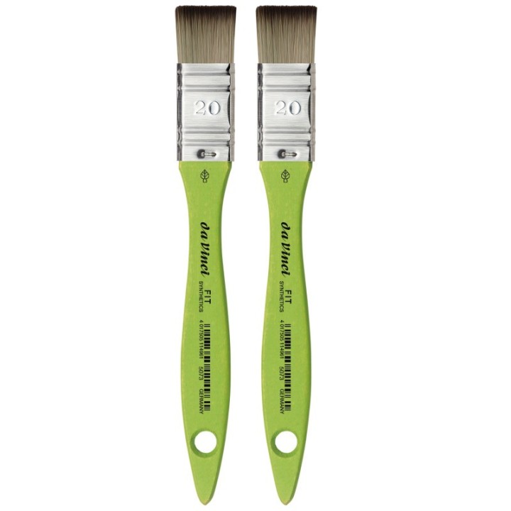 da Vinci FIT Synthetics Student Brush, Synthetic, Acrylic, Watercolor & Oil, Mottler, Series 5073, Size 20, Pack of 2